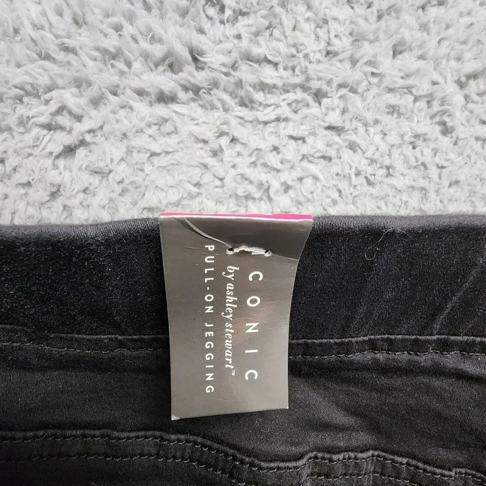 Ashley Stewart Iconic Pull On Jegging Womens 24 Short Black Stretch NEW‎ w/ Tag